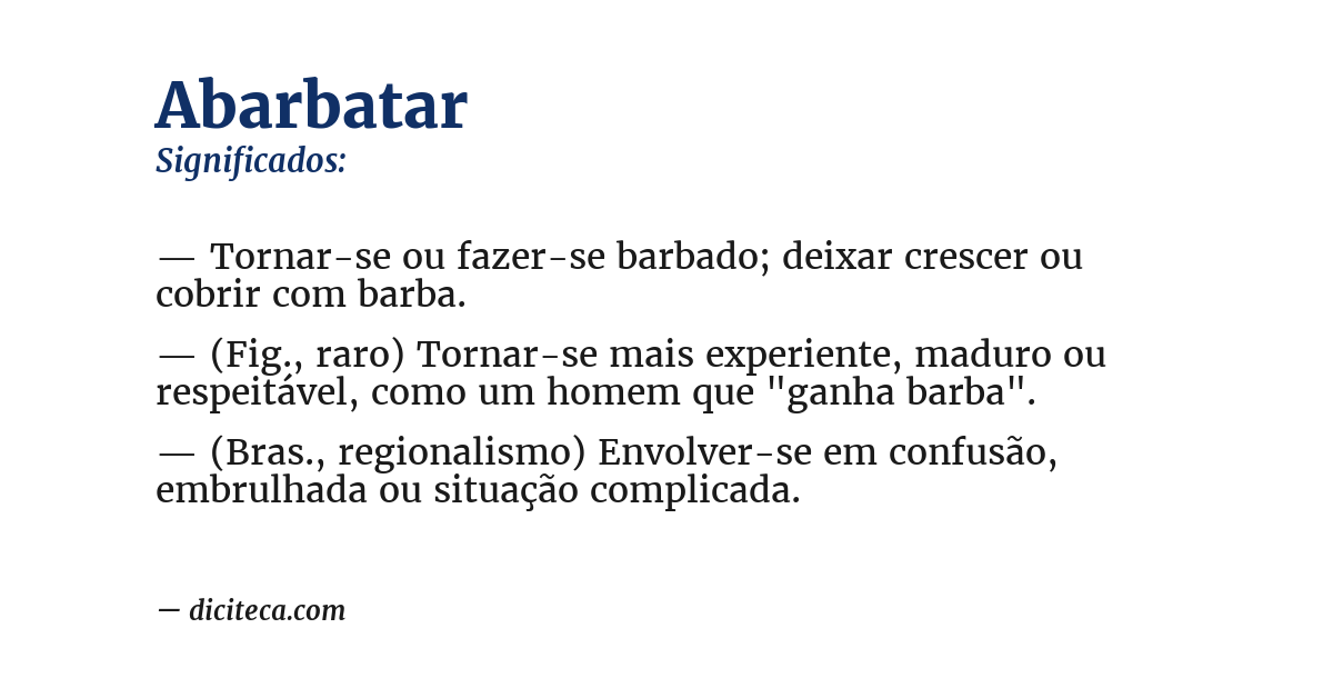 Significado de abarbatar