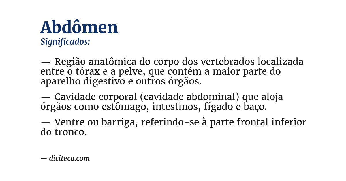 Significado de abdômen