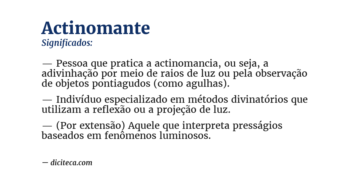 Significado de actinomante
