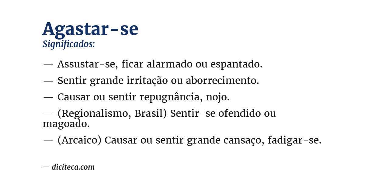 Significado de agastar-se