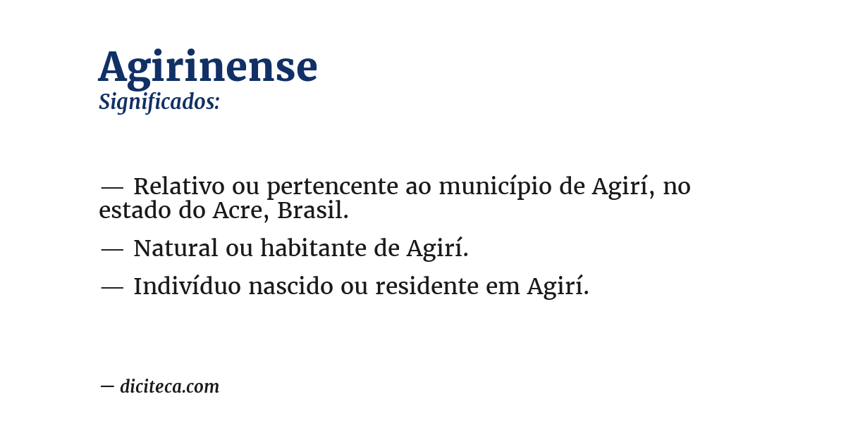 Significado de agirinense