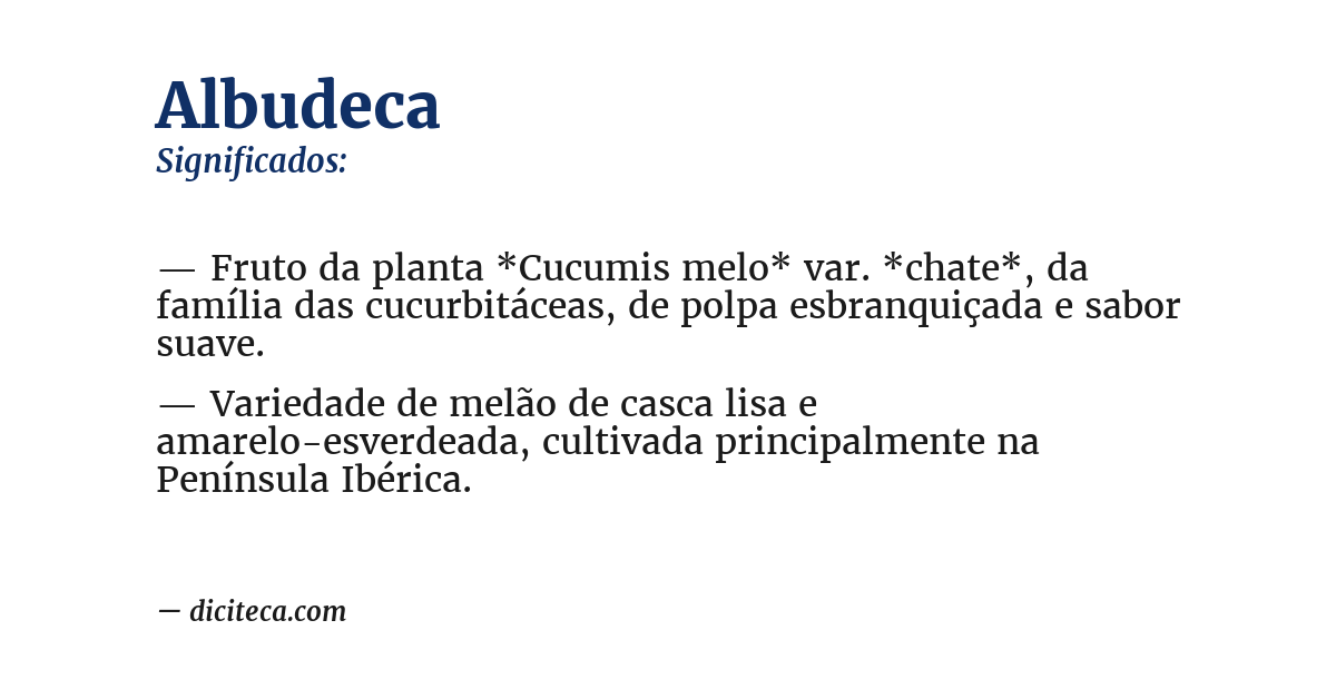 Significado de albudeca