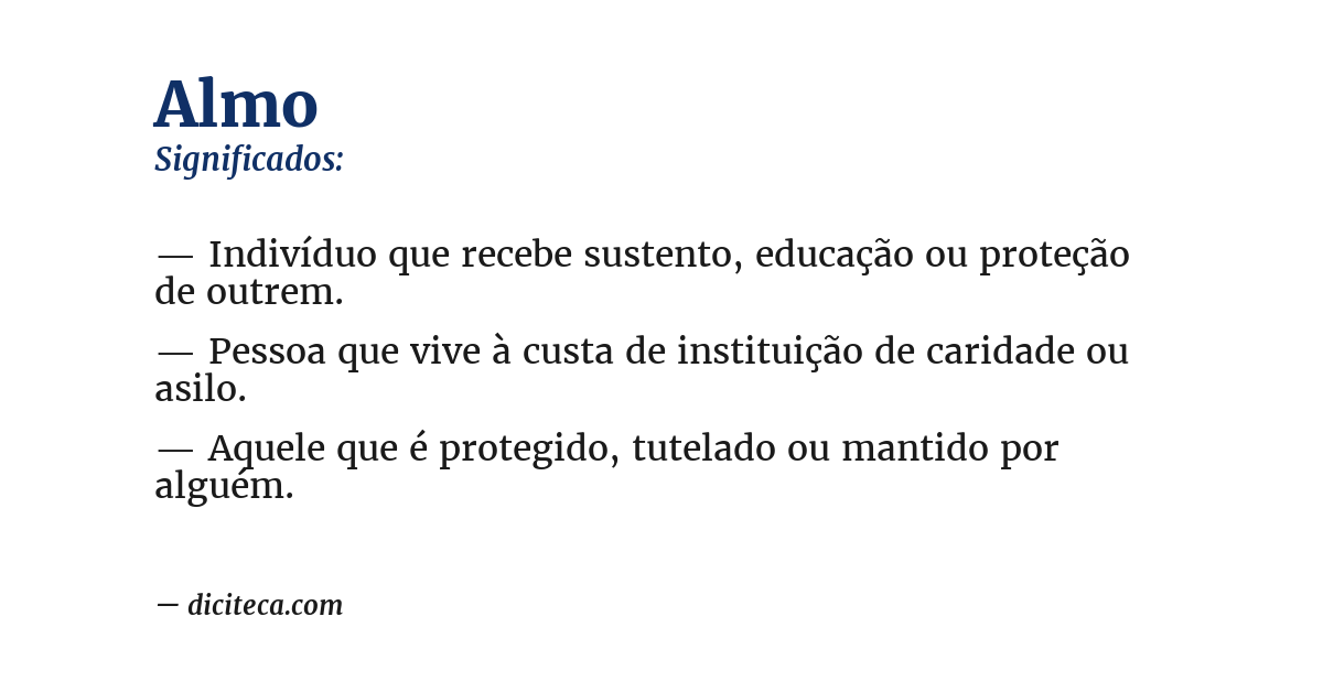 Significado de almo