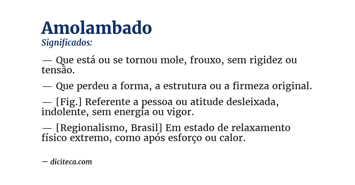 Significado de amolambado