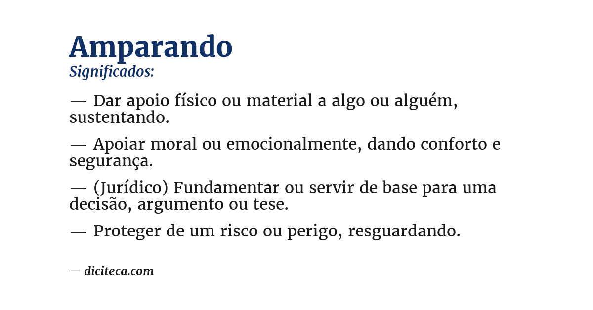 Significado de amparando