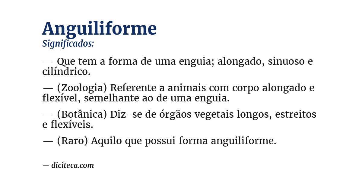 Significado de anguiliforme