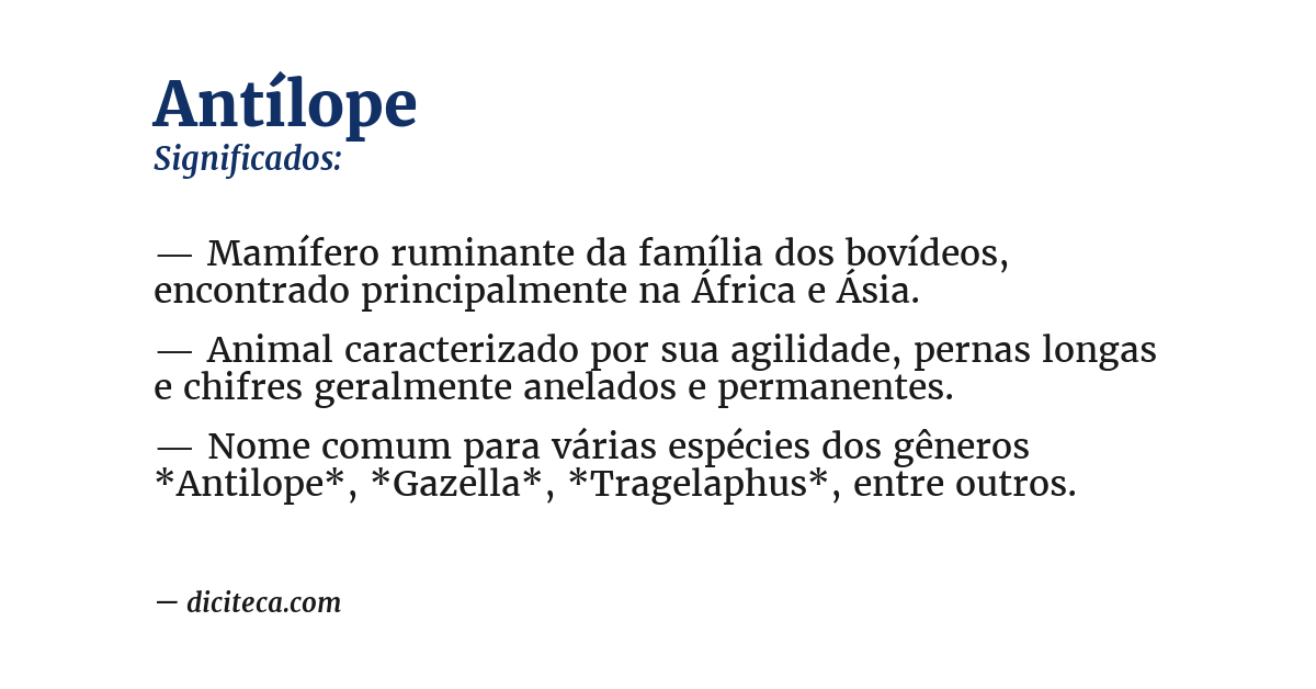 Significado de antílope