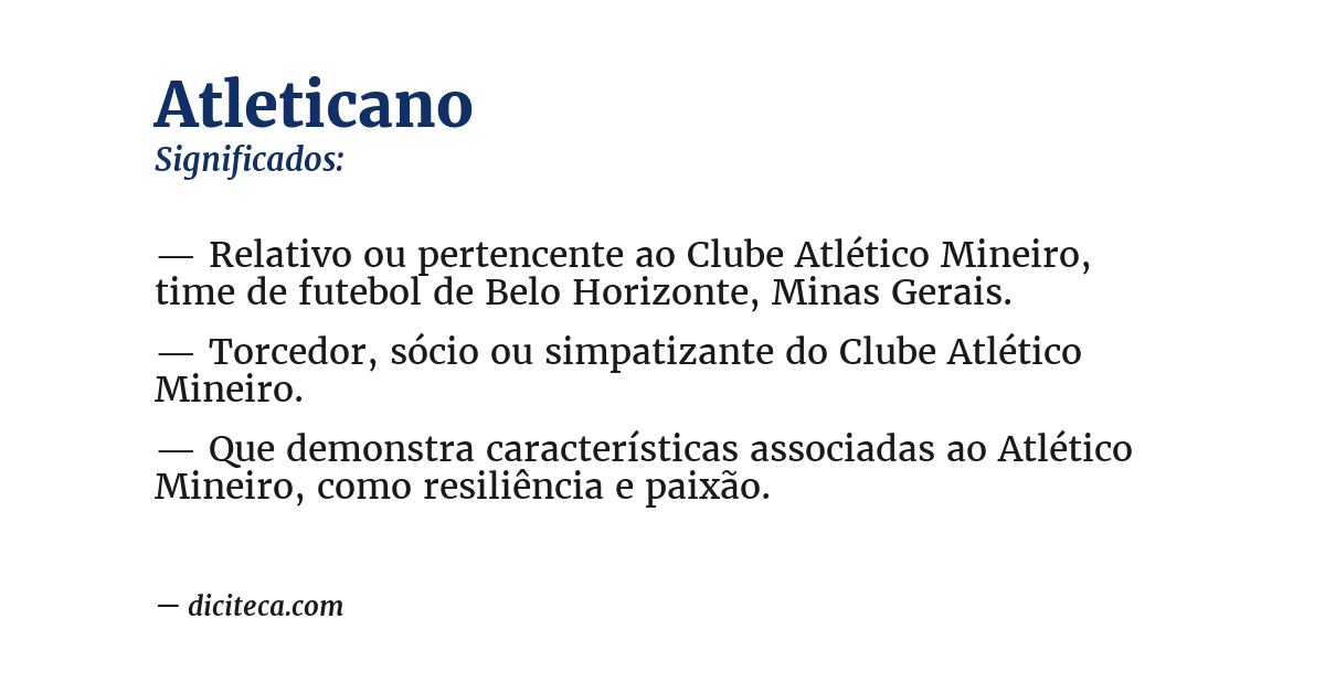 Significado de atleticano