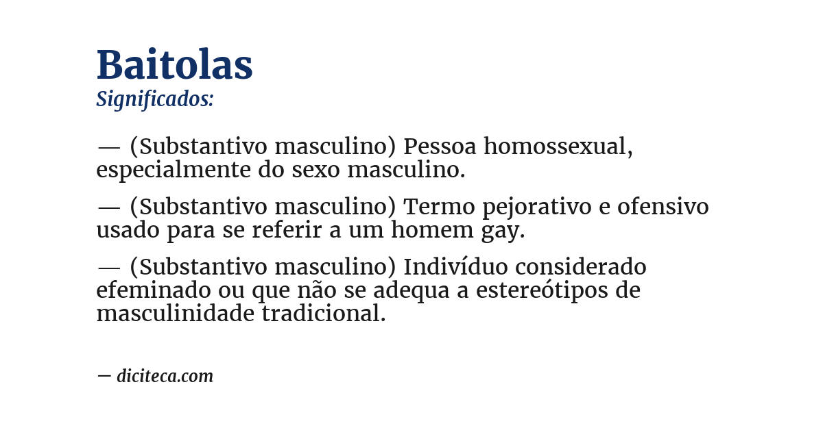 Significado de baitolas