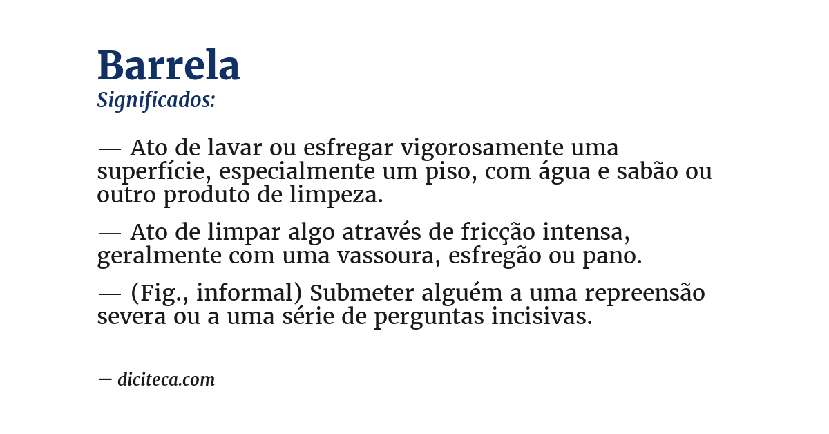 Significado de barrela