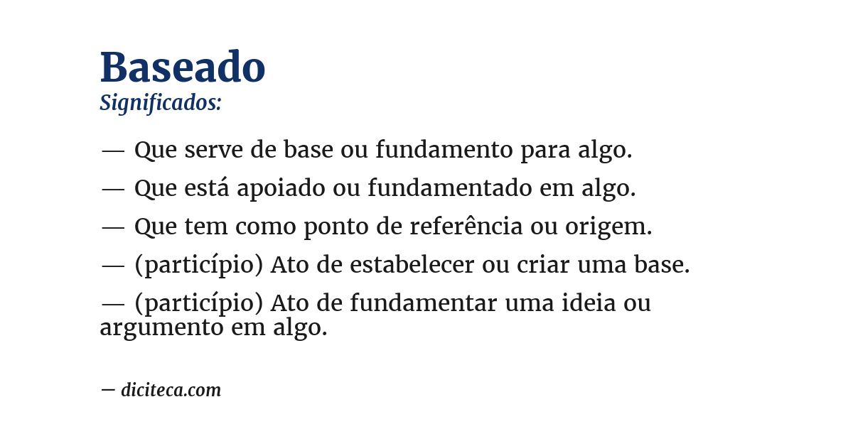 Significado de baseado