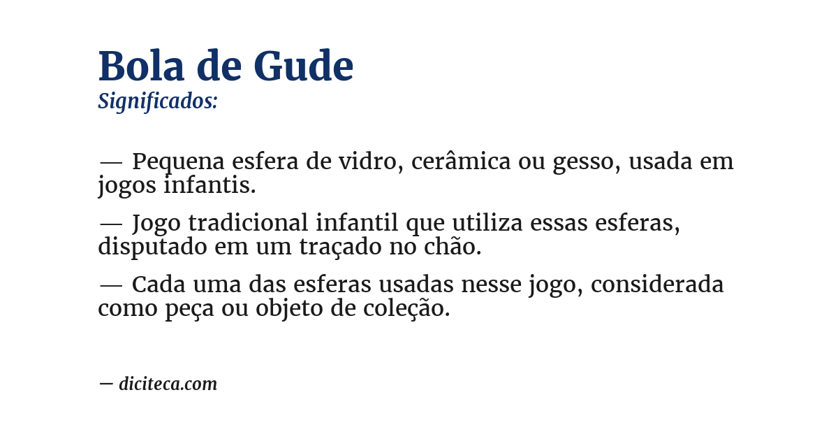 Significado de bola de gude