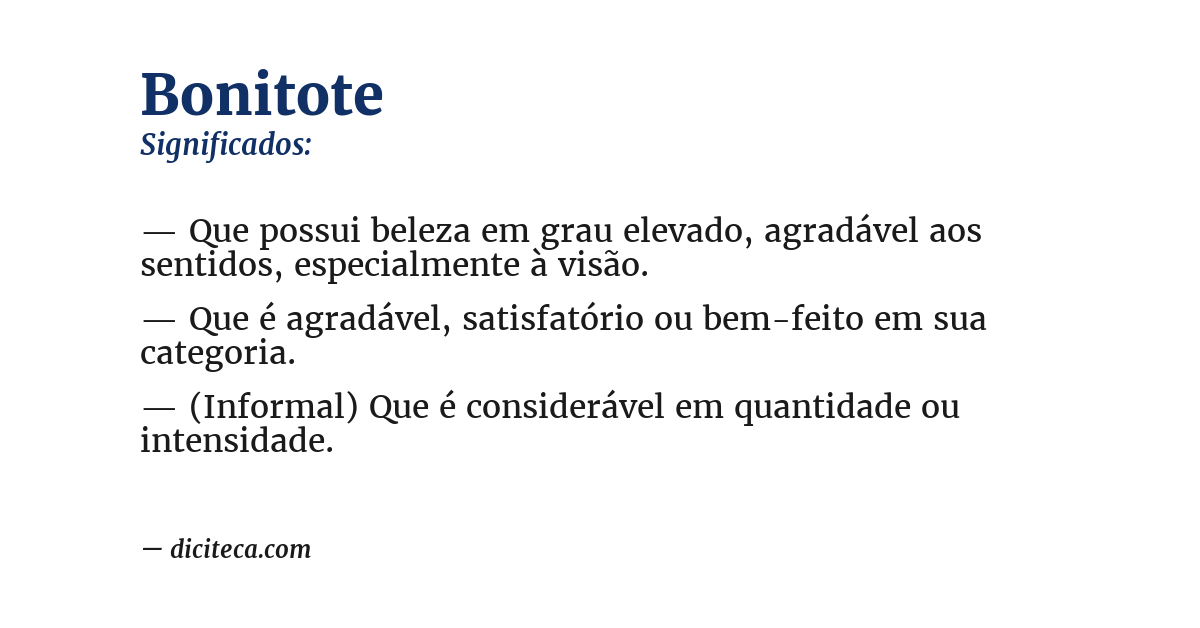 Significado de bonitote