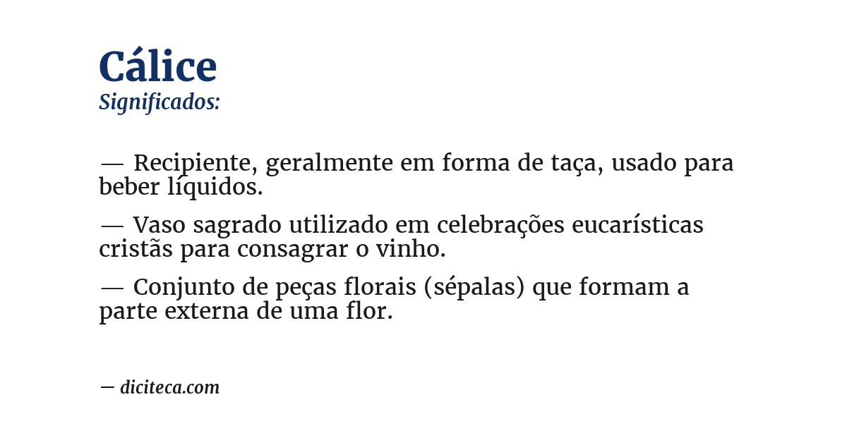 Significado de cálice