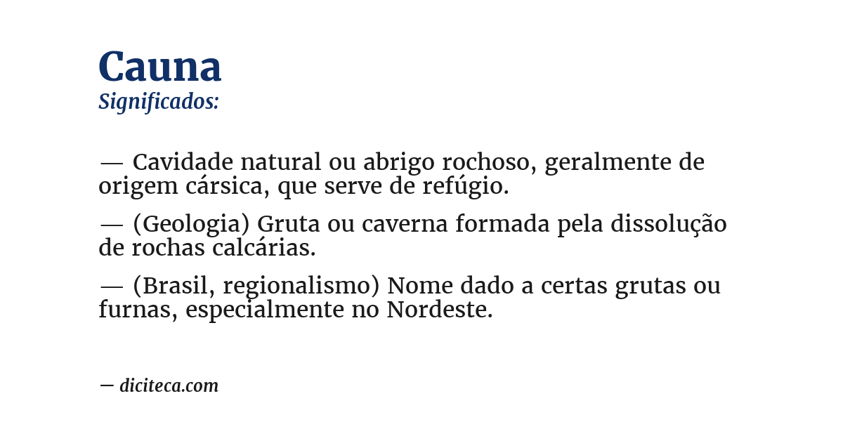 Significado de cauna
