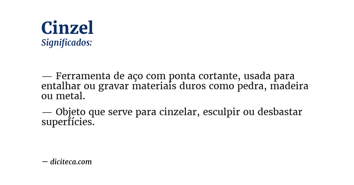 Significado de cinzel