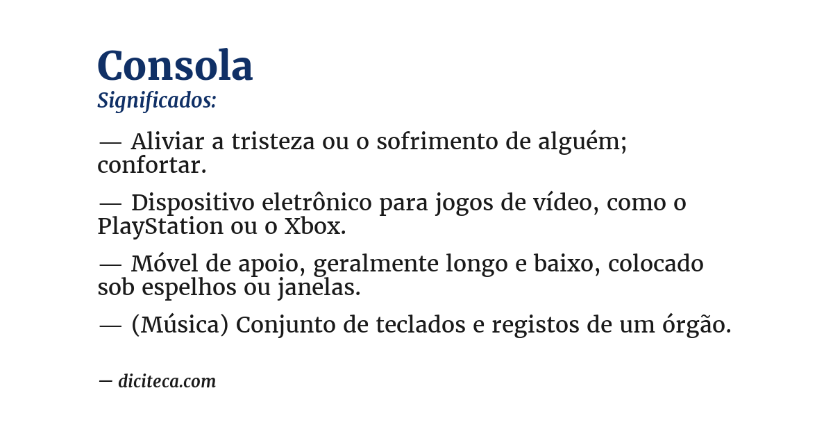 Significado de consola