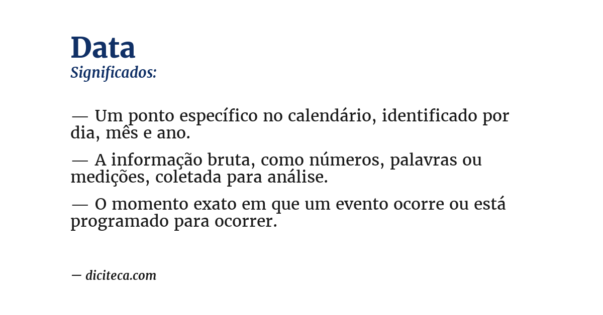 Significado de data