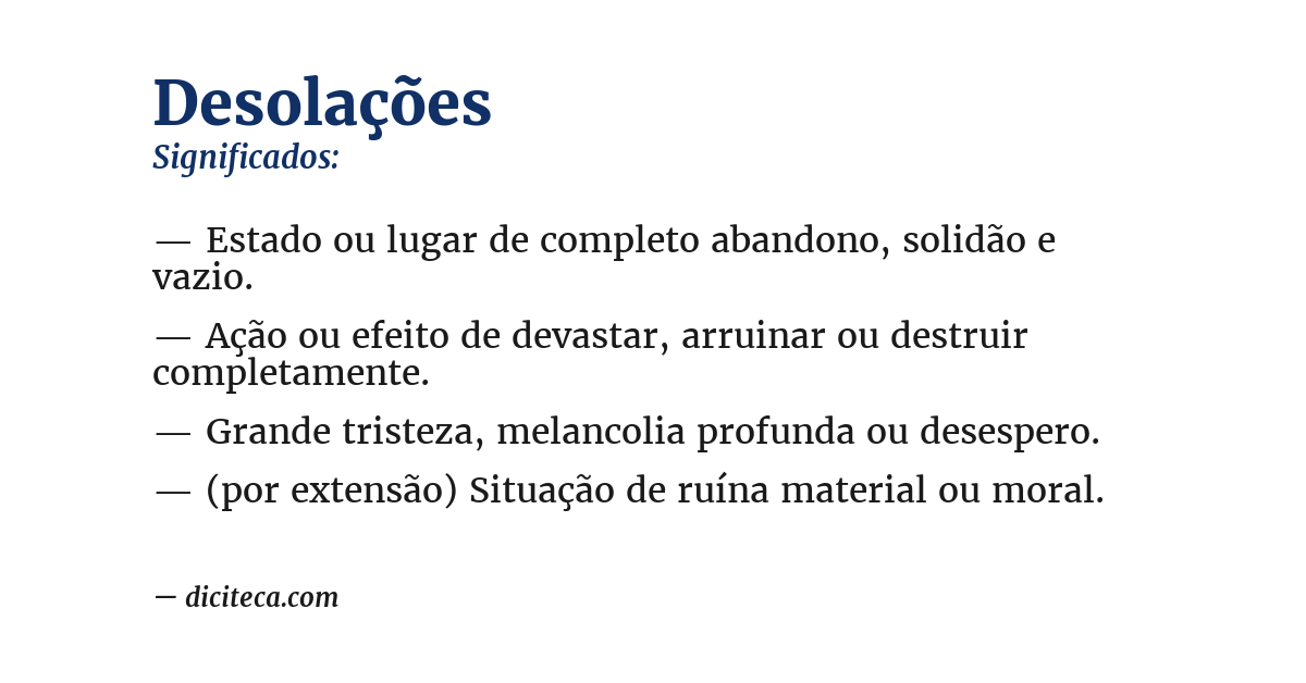 Significado de desolações