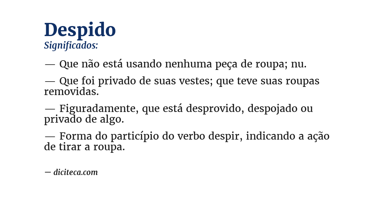 Significado de despido