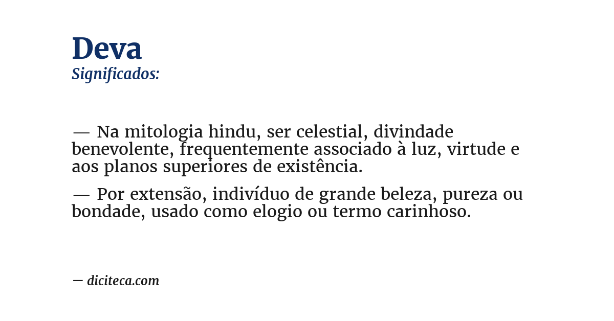 Significado de deva