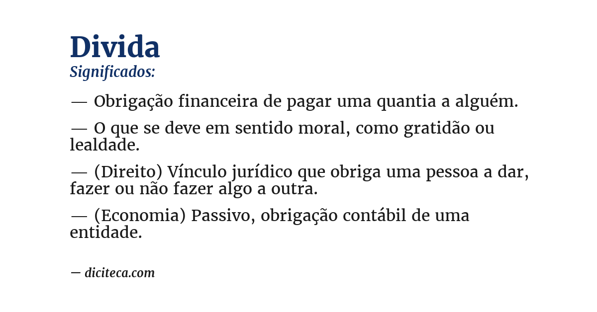 Significado de divida