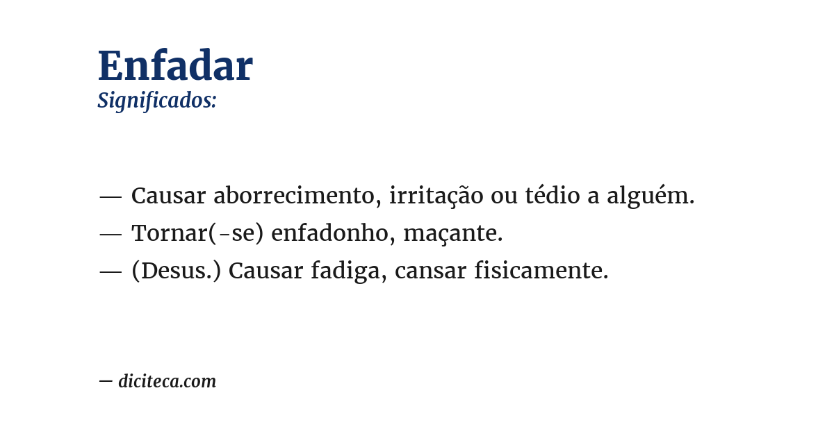 Significado de enfadar