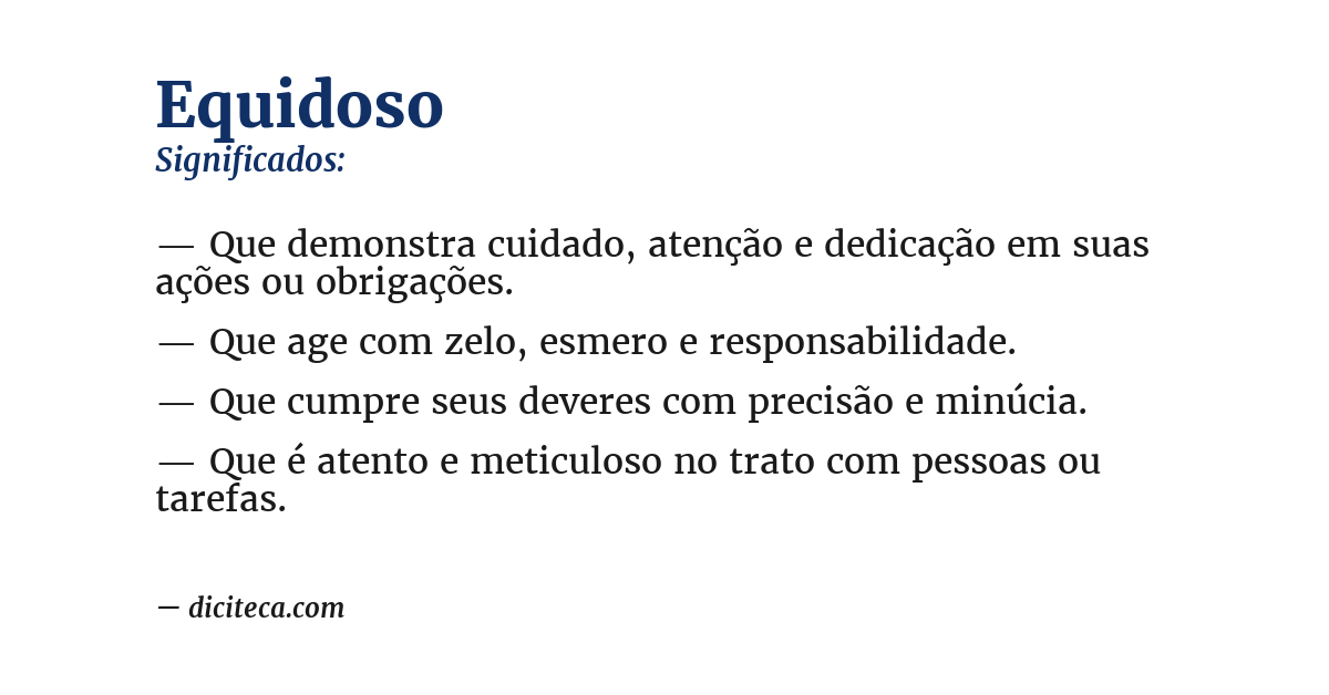 Significado de equidoso