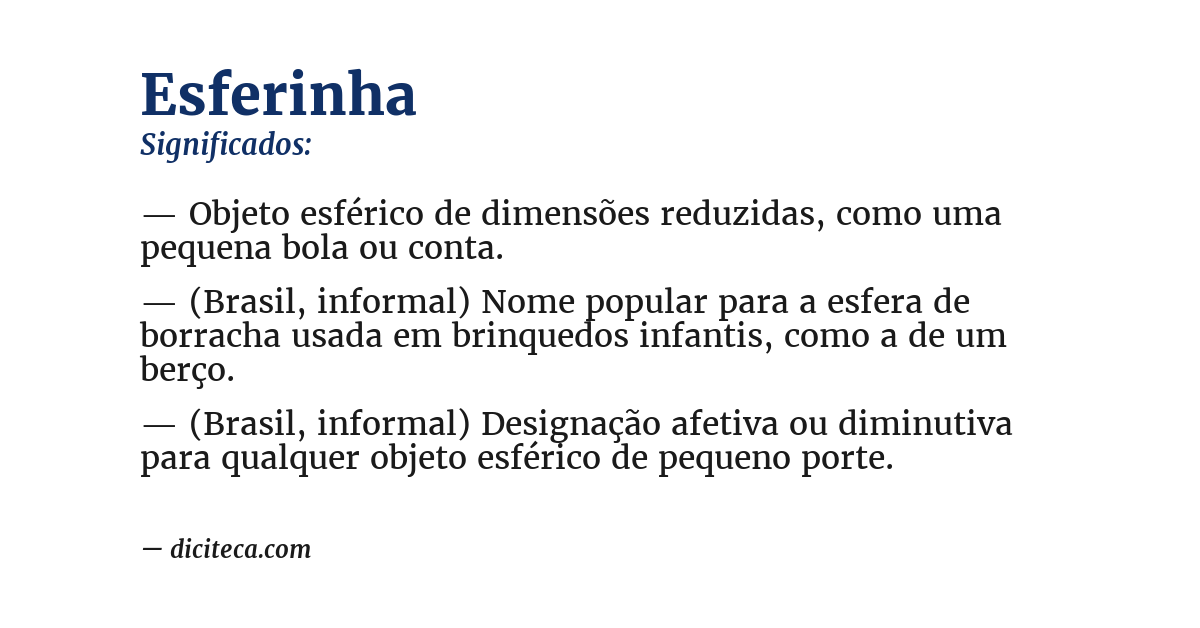 Significado de esferinha