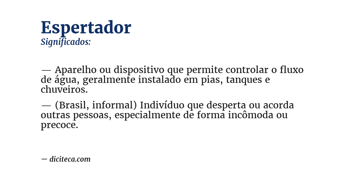 Significado de espertador