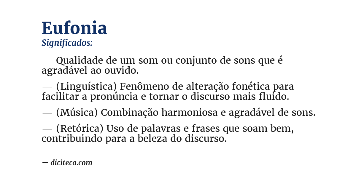 Significado de eufonia