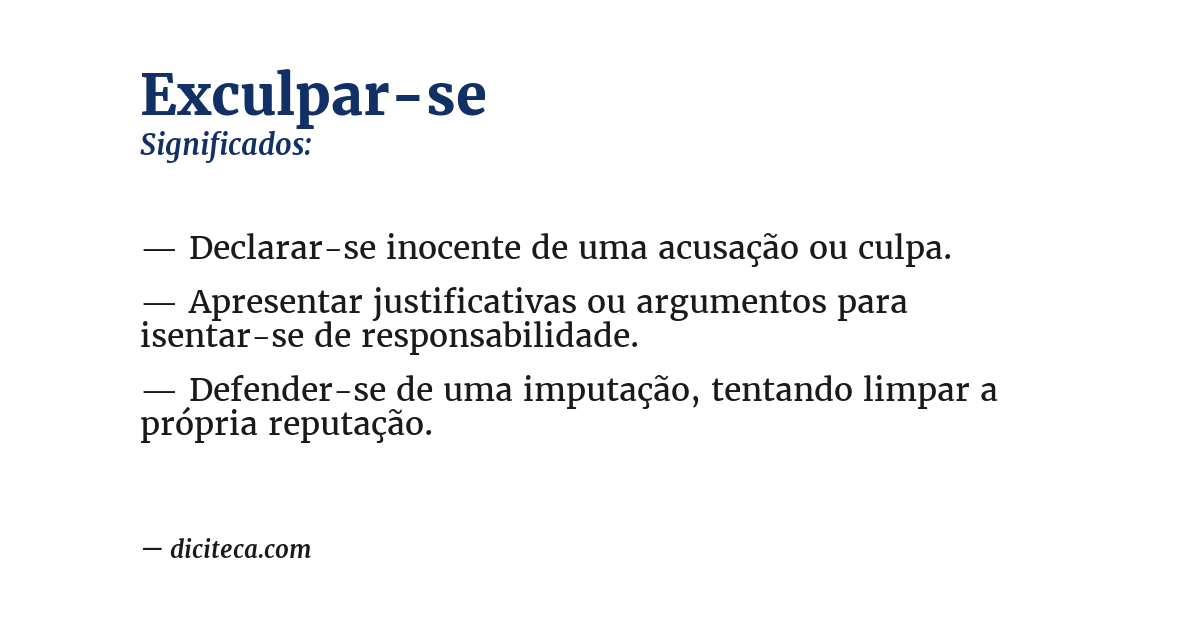 Significado de exculpar-se