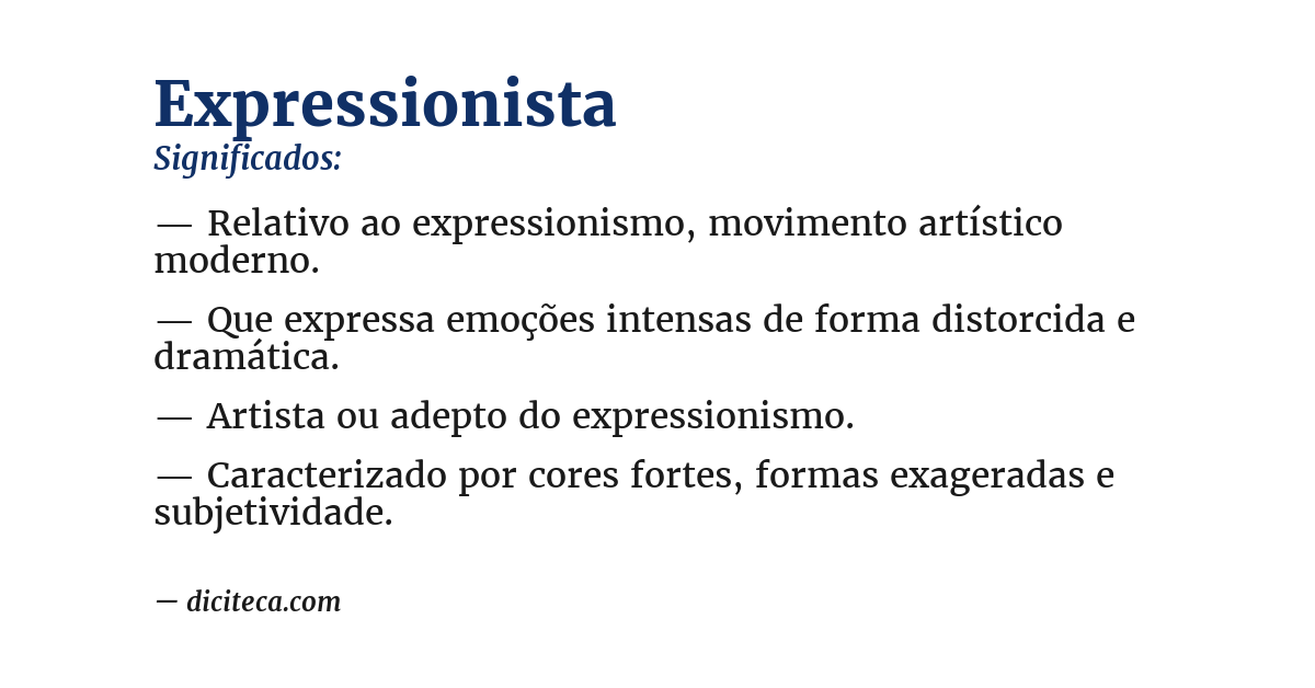 Significado de expressionista