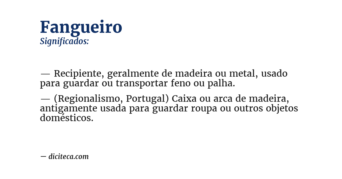 Significado de fangueiro
