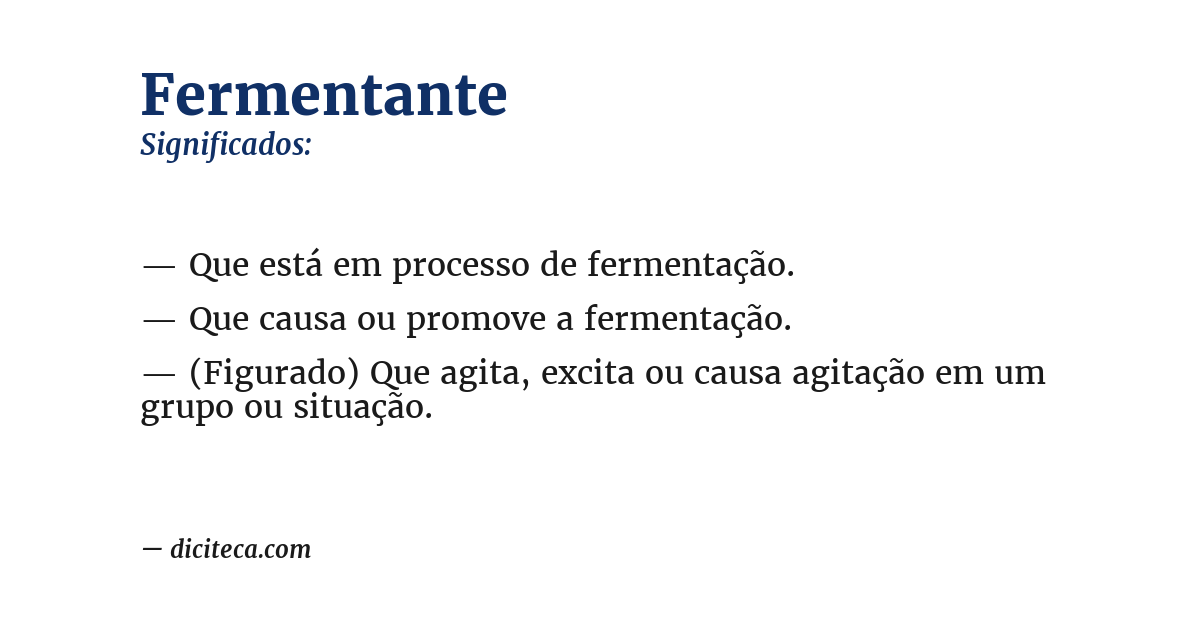 Significado de fermentante