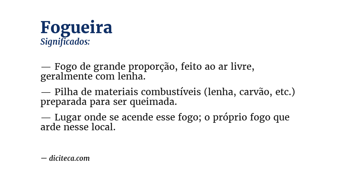 Significado de fogueira