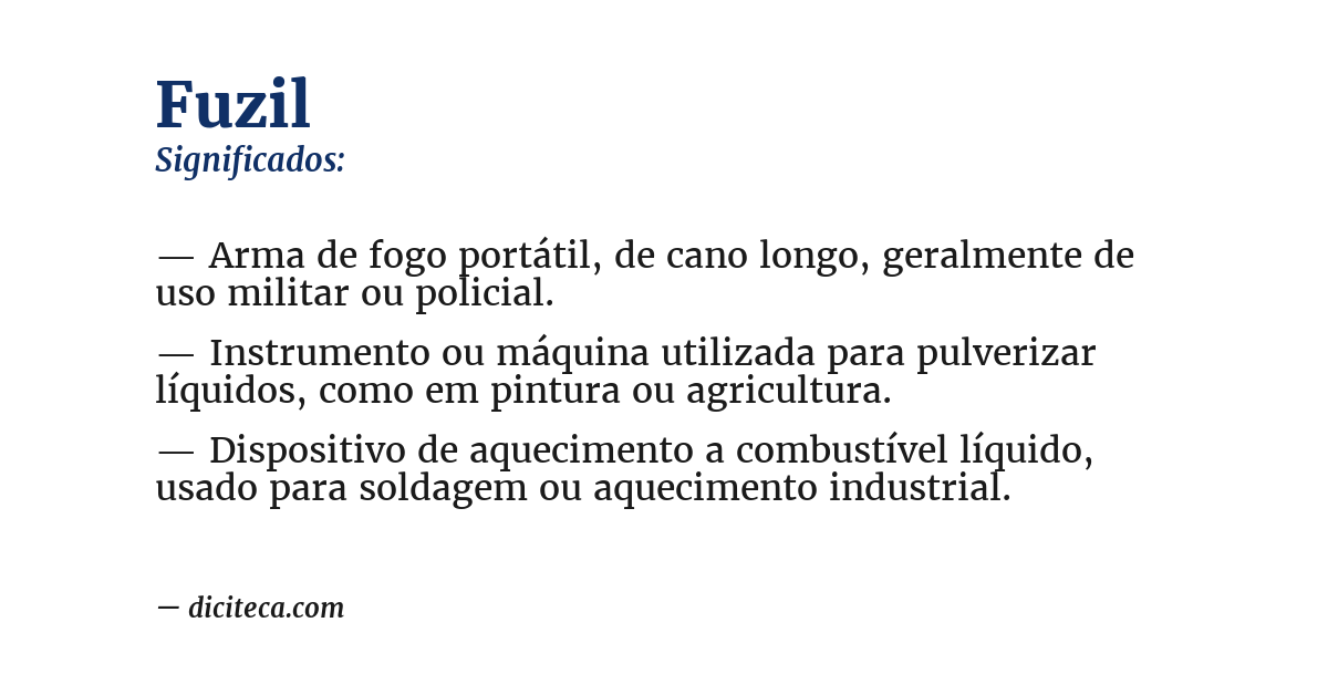 Significado de fuzil
