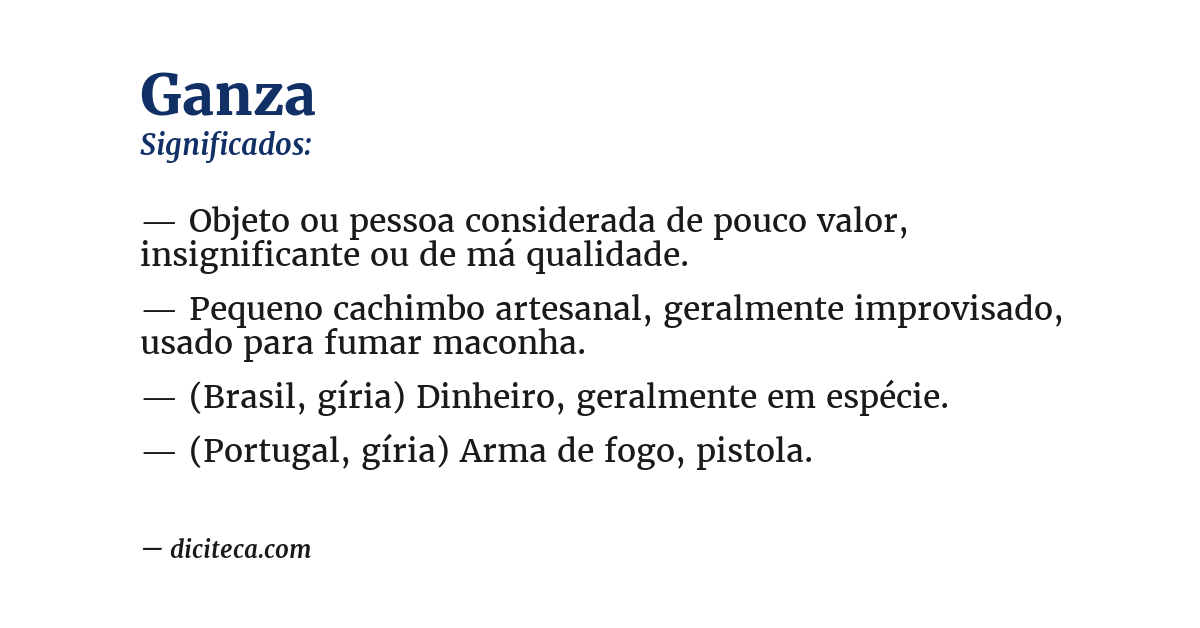 Significado de ganza