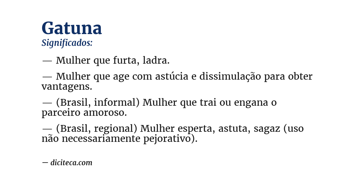 Significado de gatuna