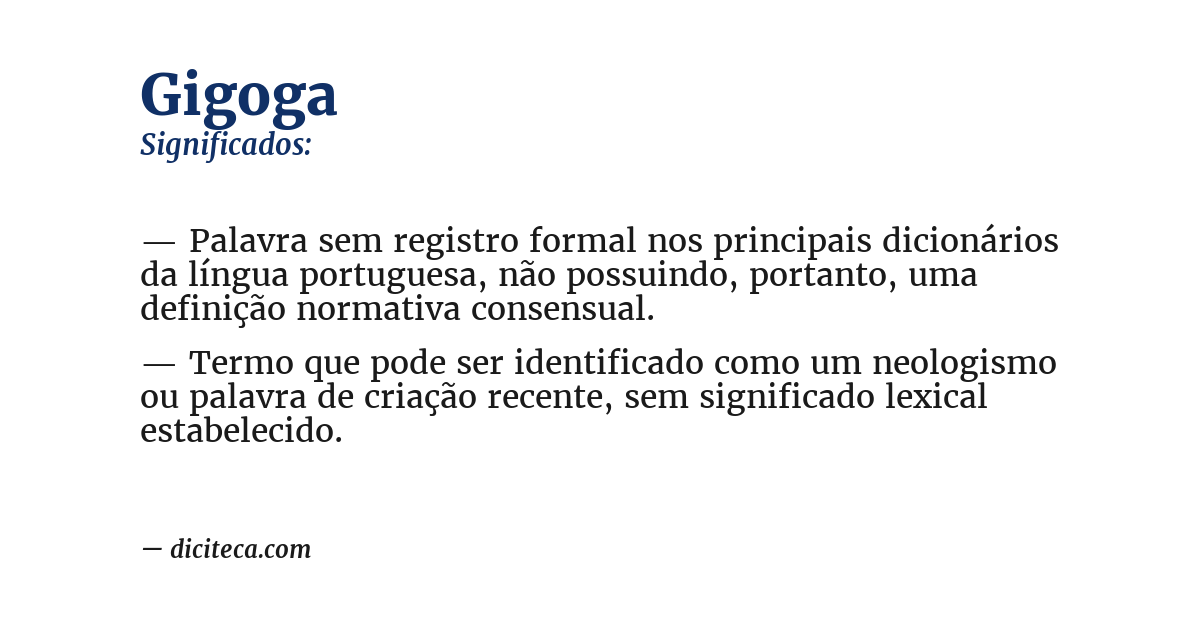 Significado de gigoga