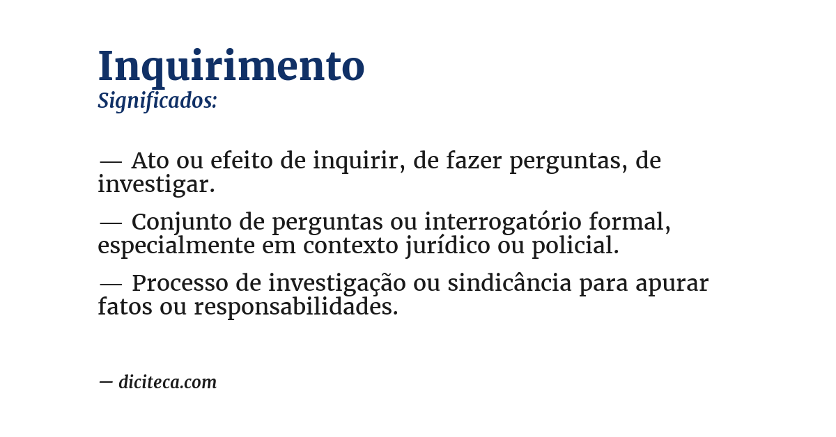 Significado de inquirimento