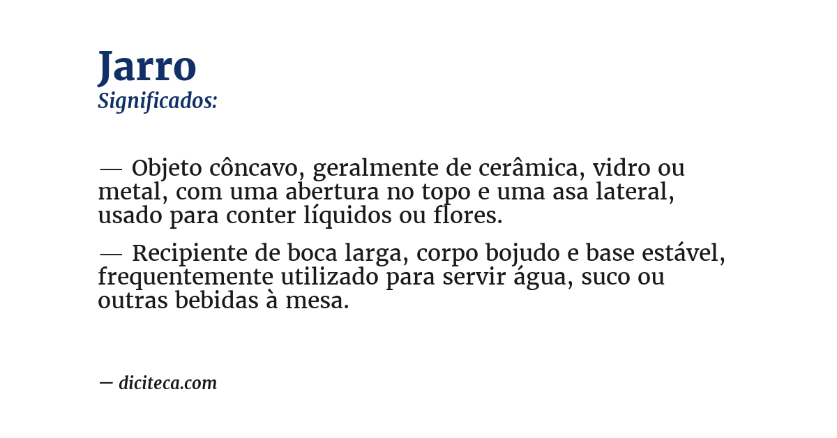 Significado de jarro