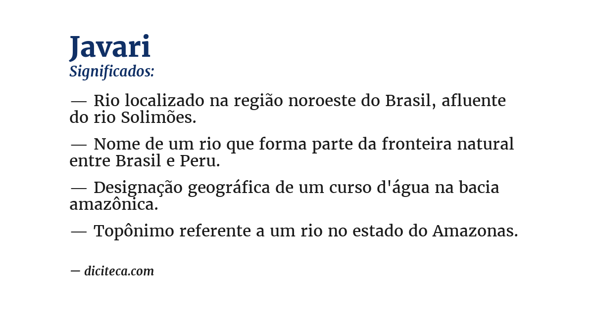 Significado de javari