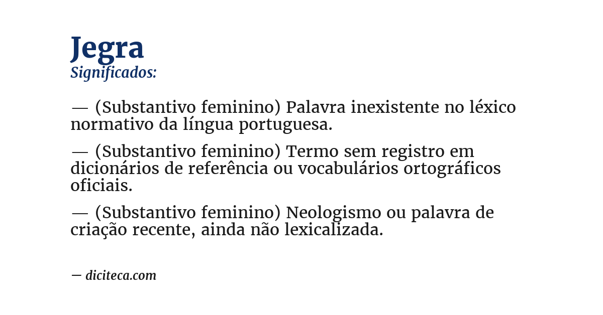 Significado de jegra