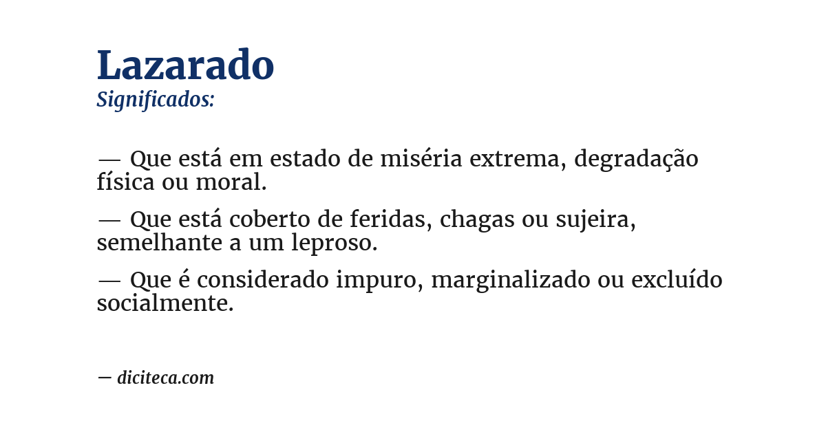 Significado de lazarado