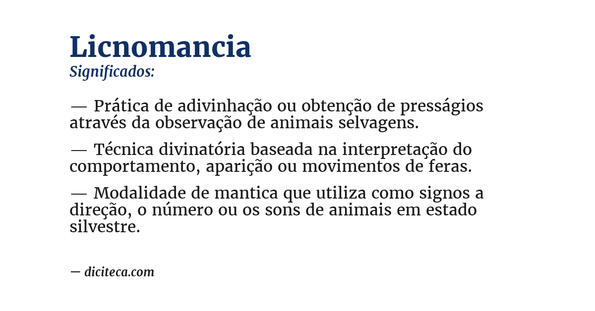 Significado de licnomancia