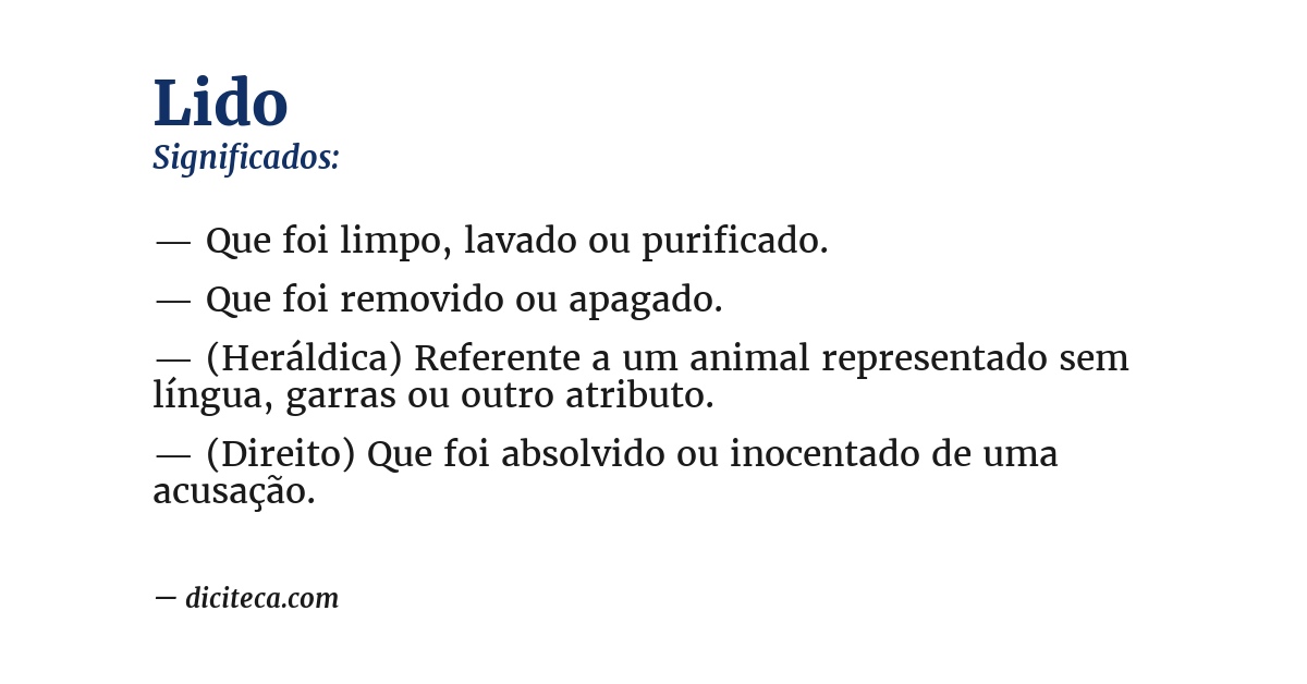 Significado de lido