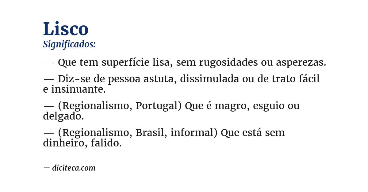 Significado de lisco