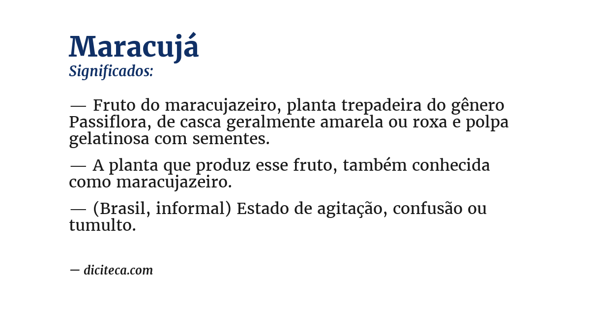 Significado de maracujá