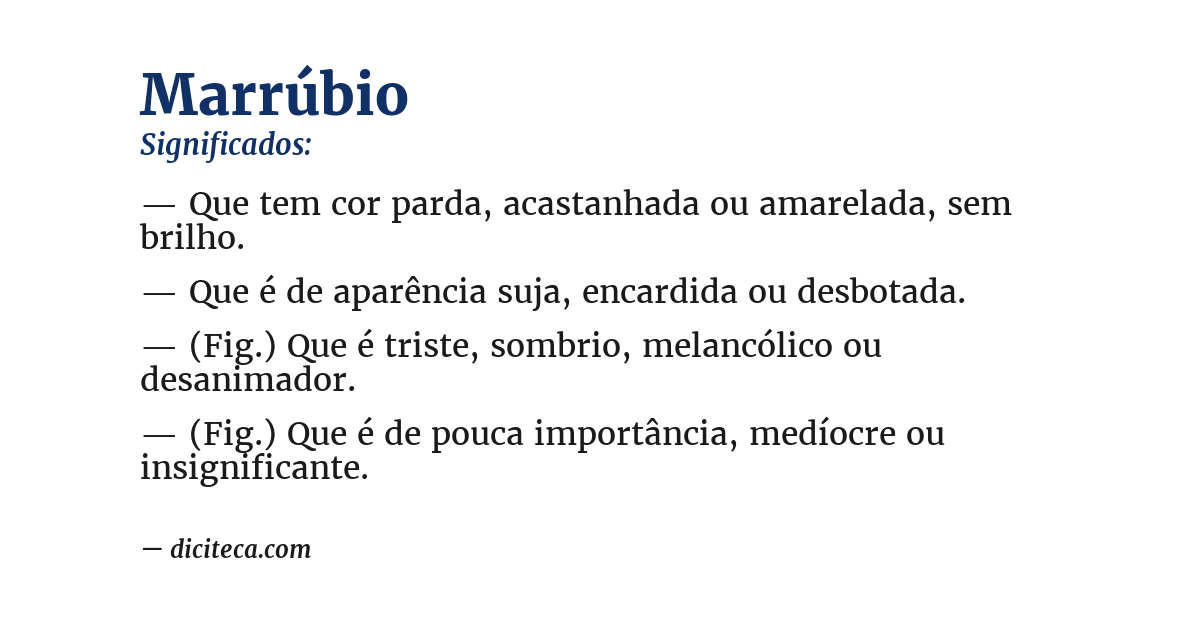 Significado de marrúbio